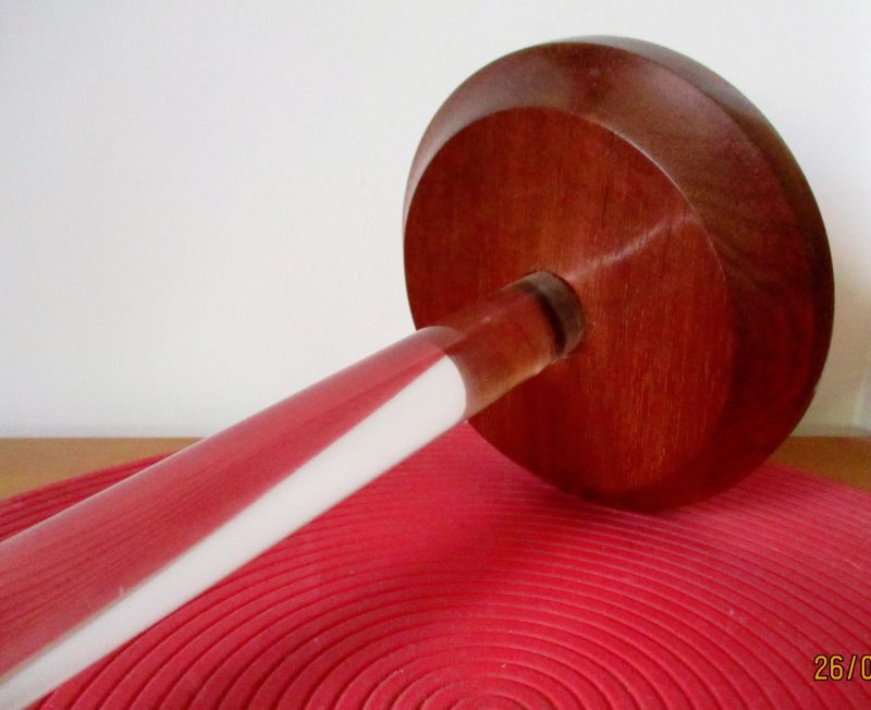 Kitchen Paper Towel Roll Holder Hand Made mahogany & perspex