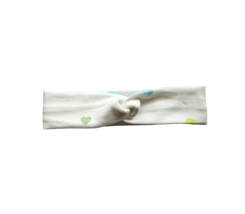 Babies Cream Heart Headband
