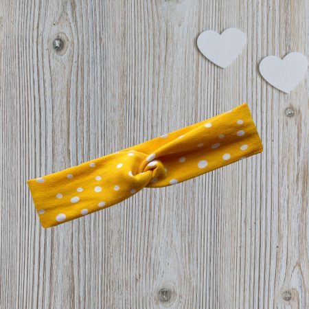 Babies Headband with Yellow & White Spots