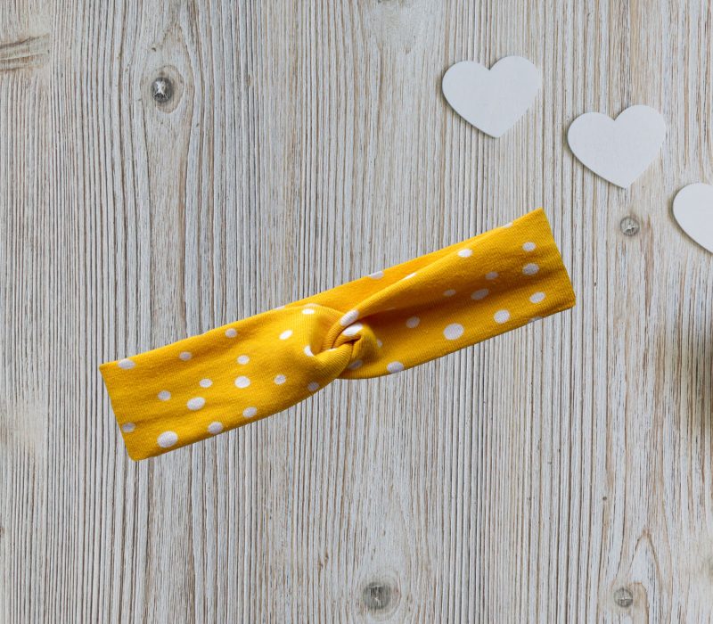 Babies Headband with Yellow & White Spots