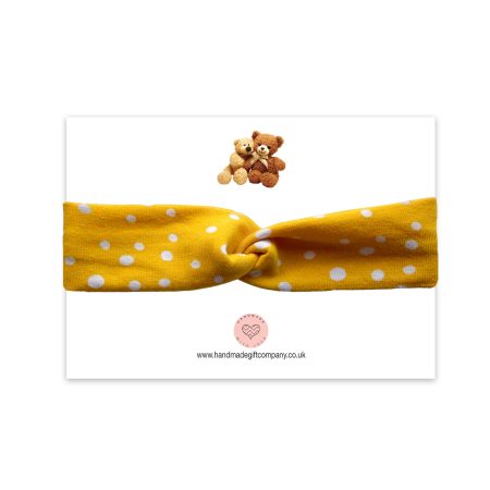 Babies Headband with Yellow & White Spots