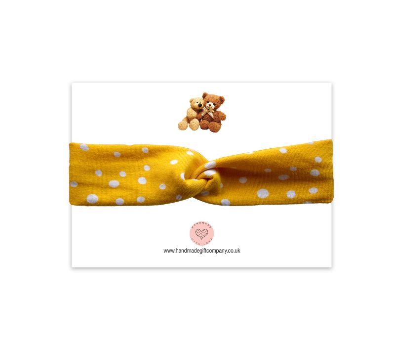 Babies Headband with Yellow & White Spots