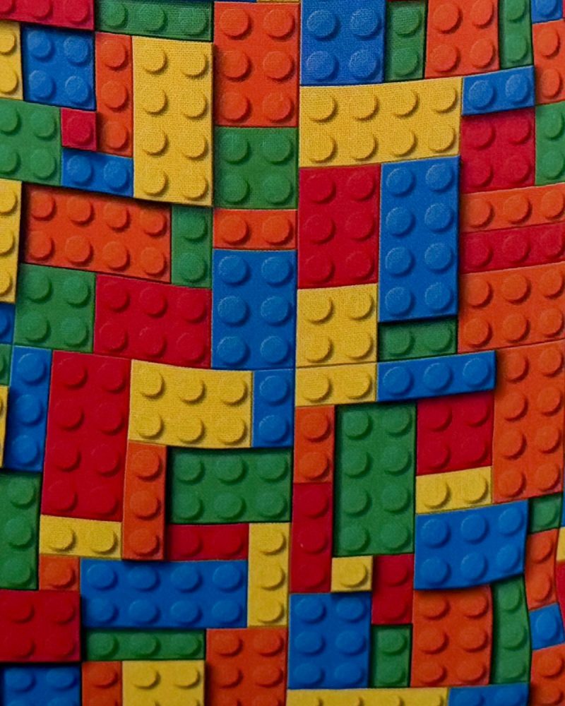 Handmade Childrens Mini Tote Bag-Bricks Design