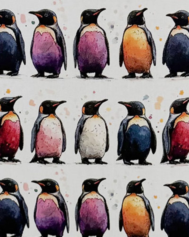 Handmade Childrens Tote Bag-Penguins