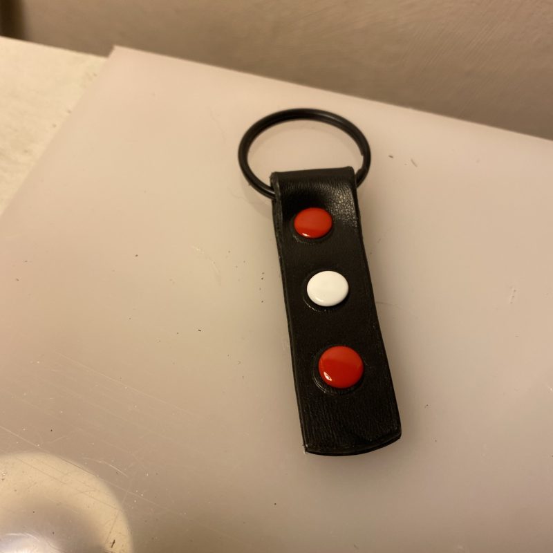 Keyring- Bespoke Handmade Italian leather and Studs