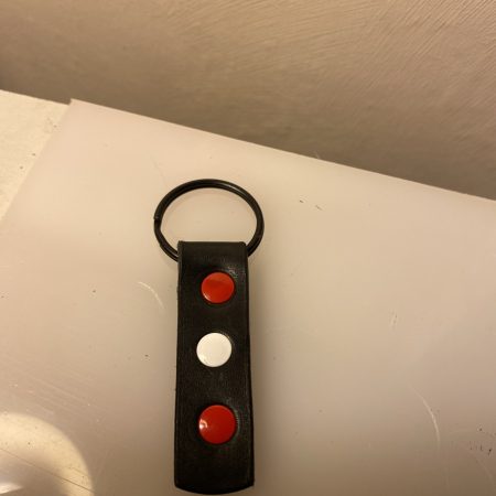 Keyring- Bespoke Handmade Italian leather and Studs