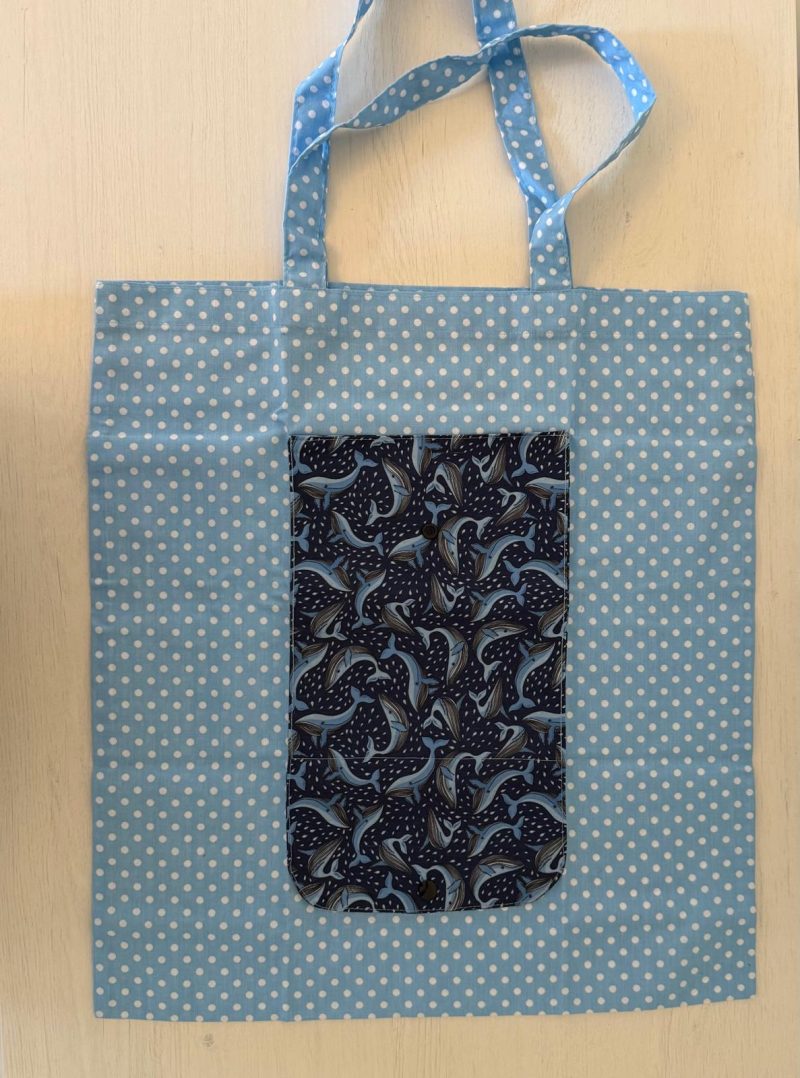 Folding Foldaway Tote Shopping Bag Wrap and Pocket - 12 Designs