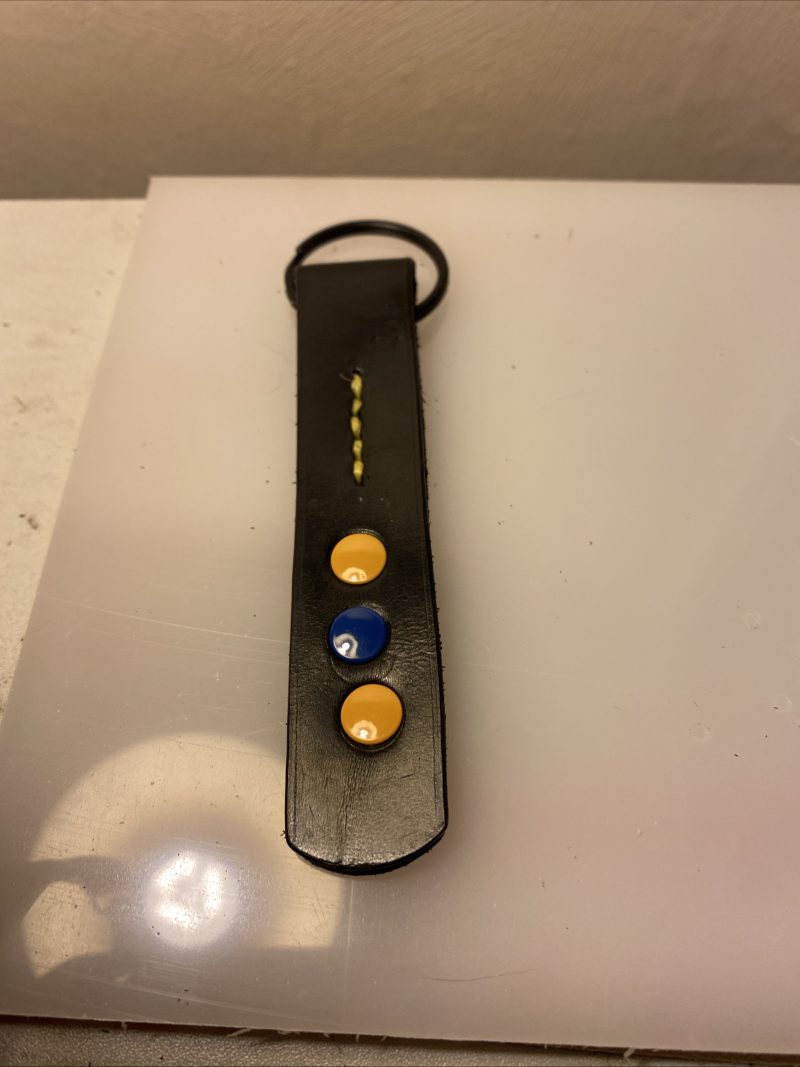 Keyring- Bespoke Handmade Italian leather and Studs