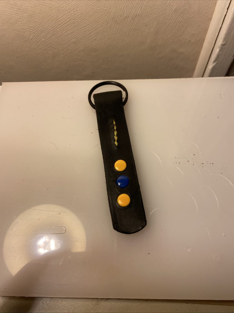 Keyring- Bespoke Handmade Italian leather and Studs