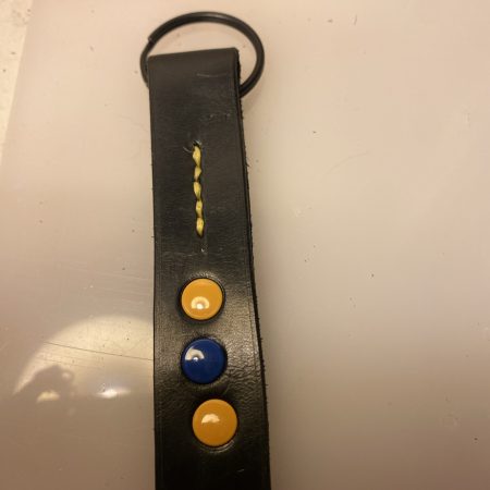 Keyring- Bespoke Handmade Italian leather and Studs