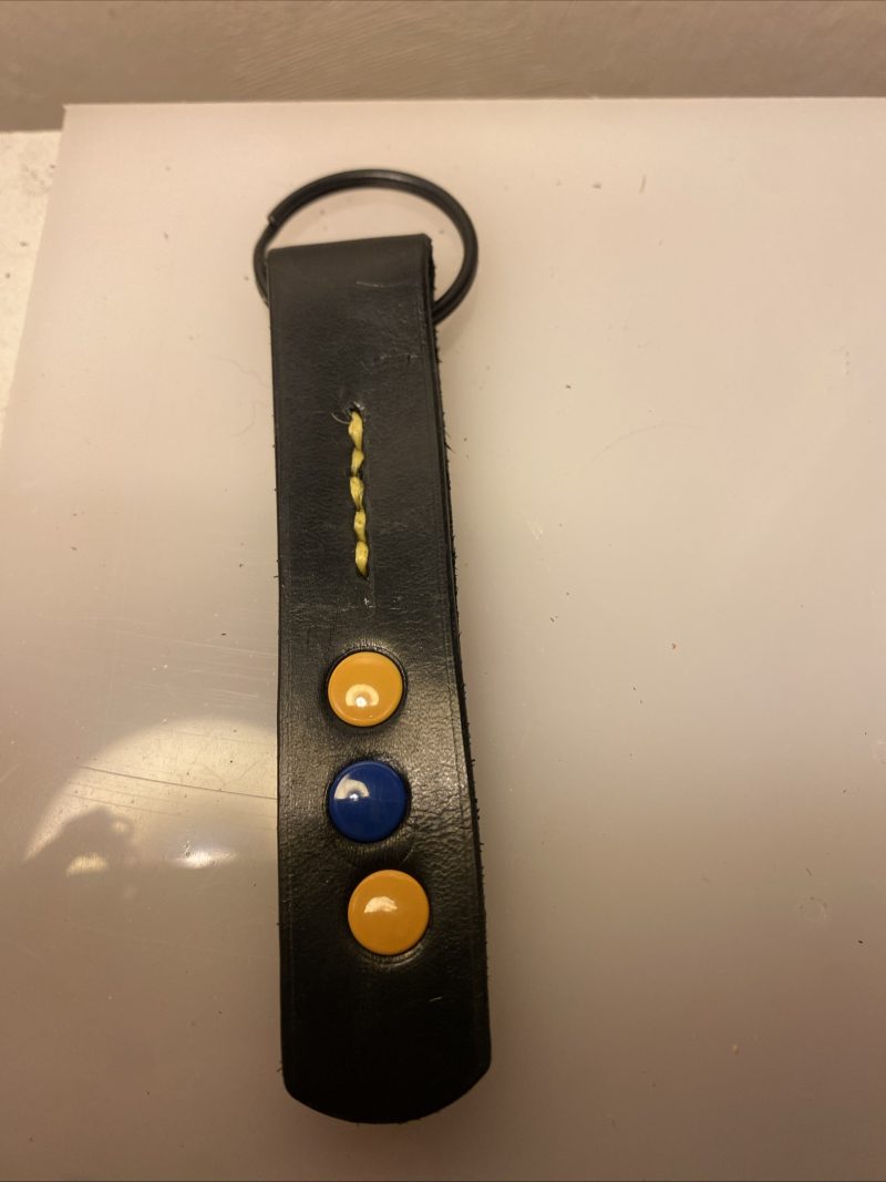 Keyring- Bespoke Handmade Italian leather and Studs