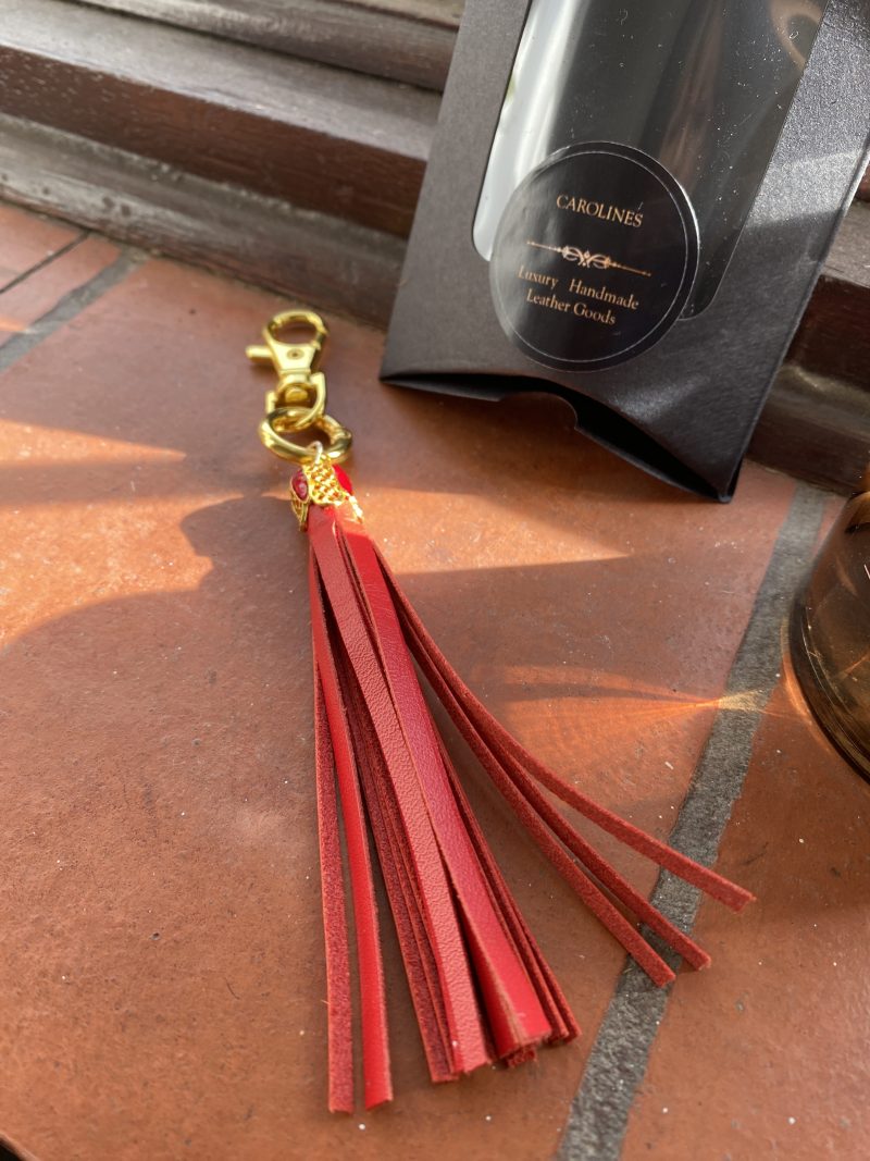 Bag Charm/ tassel italian leather