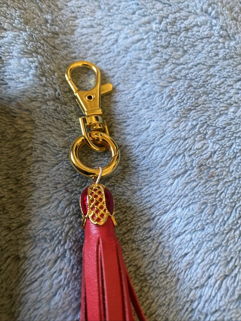 Bag Charm/ tassel italian leather