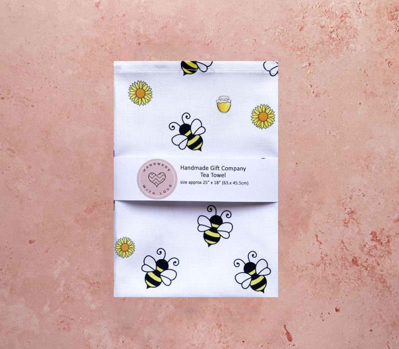 Bee Design Cotton Tea Towel