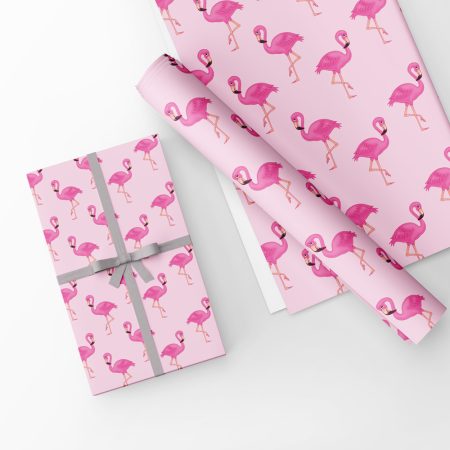 Pink Flamingos Design Gift Wrap