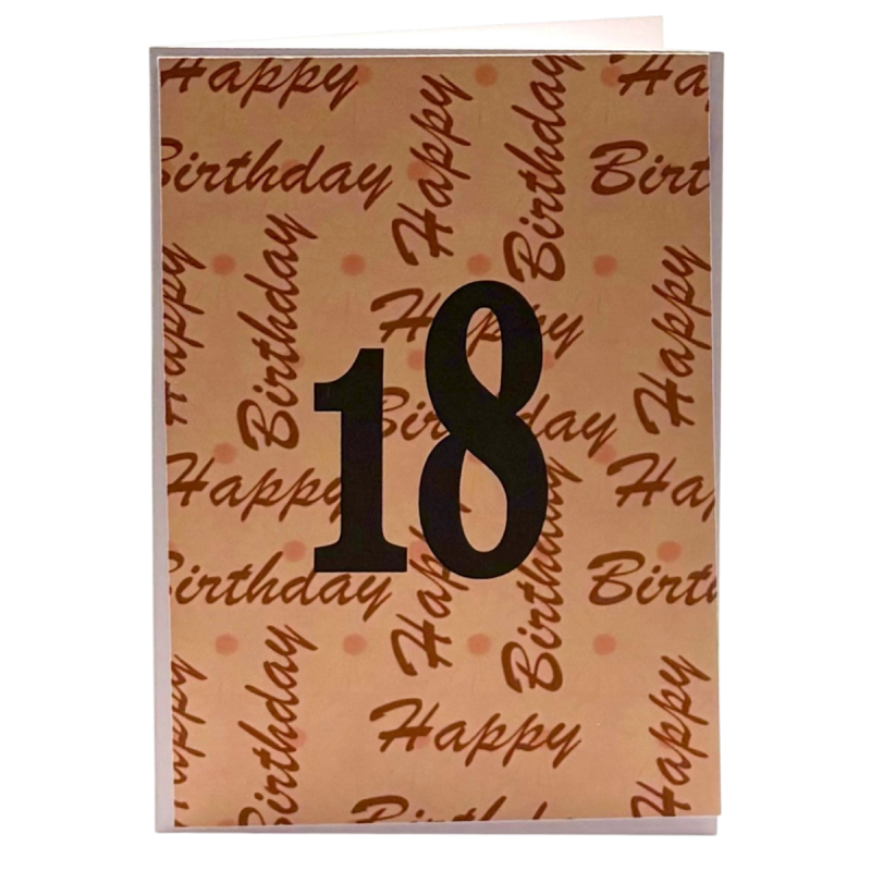 Hapy 18th Birthday 6 x 4 handmade birthday greeting card