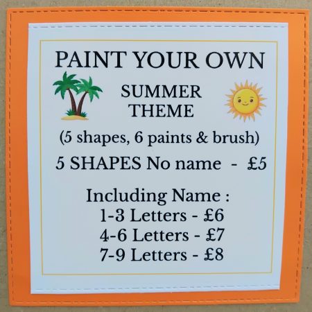 Paint your own Summer Craft Activity, Summer Gift, Kids Craft Activity, Kids Letterbox Gift 🏖