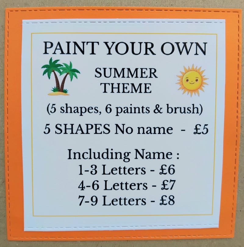 Paint your own Summer Craft Activity, Summer Gift, Kids Craft Activity, Kids Letterbox Gift 🏖