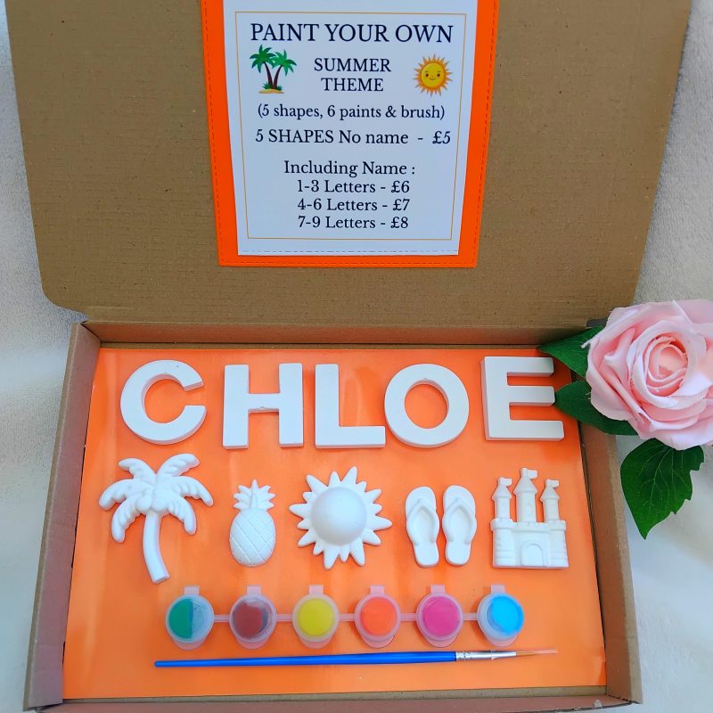Paint your own Summer Craft Activity, Summer Gift, Kids Craft Activity, Kids Letterbox Gift 🏖