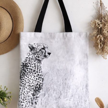 Cheetah Print Tote Bag, 40x40cm