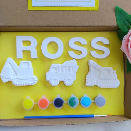 Paint your own Construction Craft Activity, Construction Gift, Kids Craft Activity, Kids Letterbox Gift 🚧