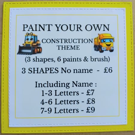 Paint your own Construction Craft Activity, Construction Gift, Kids Craft Activity, Kids Letterbox Gift 🚧