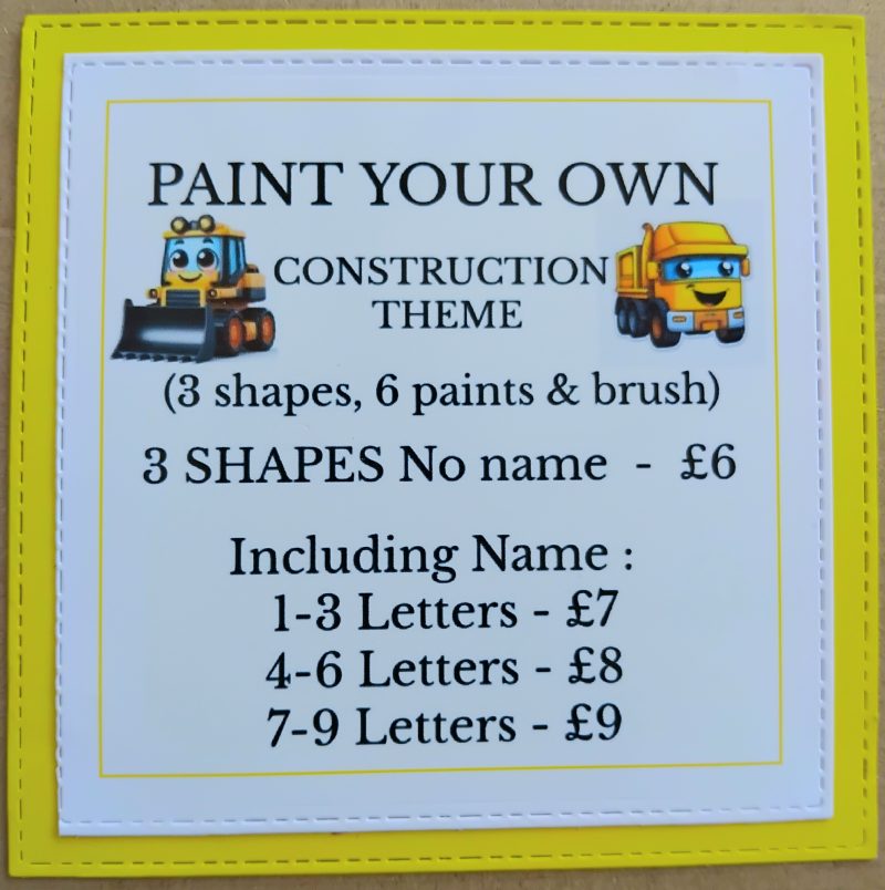 Paint your own Construction Craft Activity, Construction Gift, Kids Craft Activity, Kids Letterbox Gift 🚧