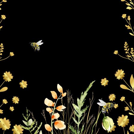 Wall Art - Wild Flowers and Busy Bees - Digital Download