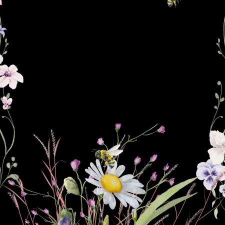 Wall Art - Wild Flowers and Busy Bees - Digital Download