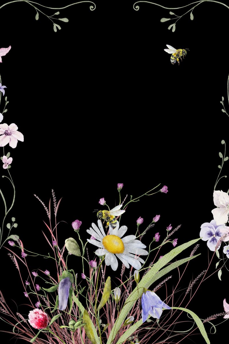 Wall Art - Wild Flowers and Busy Bees - Digital Download