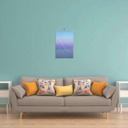 Pastel Seascape Wall Hanging on Stiff Panama Cloth, 46x70cm