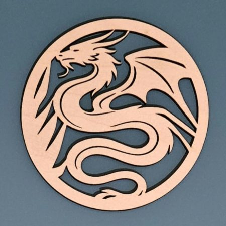Set of 4 fantasy dragon coasters Laser cut coasters set of 4 dragon design lightweight coasters