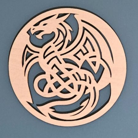 Set of 4 fantasy dragon coasters Laser cut coasters set of 4 dragon design lightweight coasters