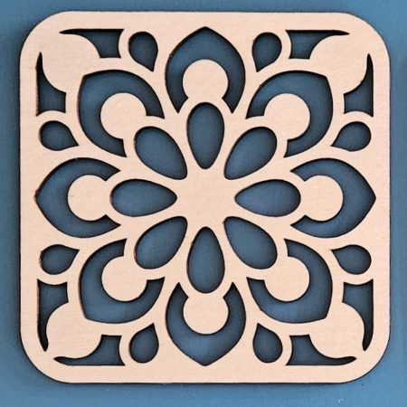 Set of 4 Mandala coasters Laser cut coasters set of 4 Mandala design lightweight coasters