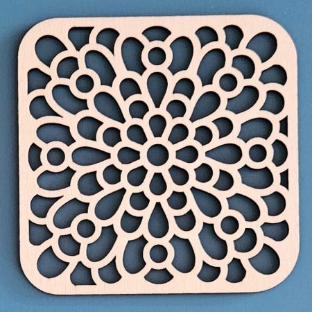Set of 4 Mandala coasters Laser cut coasters set of 4 Mandala design lightweight coasters