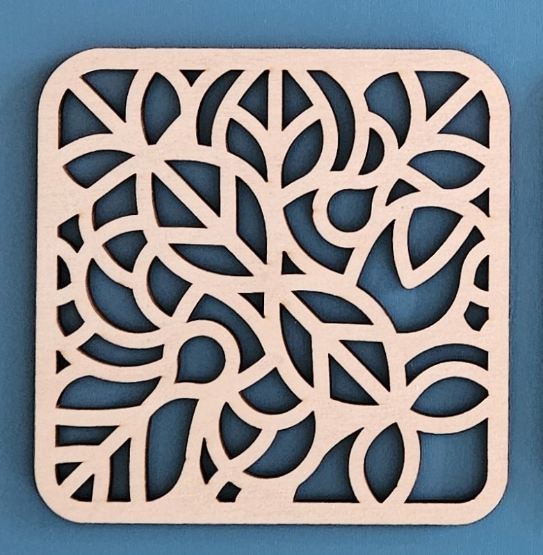 Set of 4 Mandala coasters Laser cut coasters set of 4 Mandala design lightweight coasters