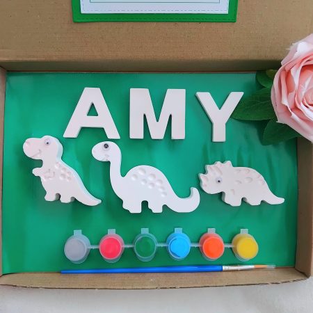Paint your own Dinosaur Craft Activity, Dinosaur Gift, Kids Craft Activity, Kids Letterbox Gift 🦕