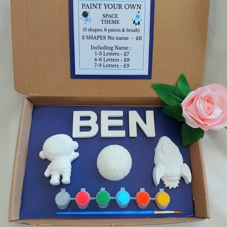 Paint your own Space Craft Activity, Space Gift, Kids Craft Activity, Kids Letterbox Gift 🚀