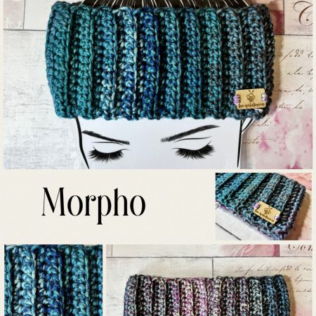 Crocheted Chunky Colourful Ribbed Headband. Soft Ear Warmer