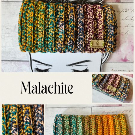 Crocheted Chunky Colourful Ribbed Headband. Soft Ear Warmer