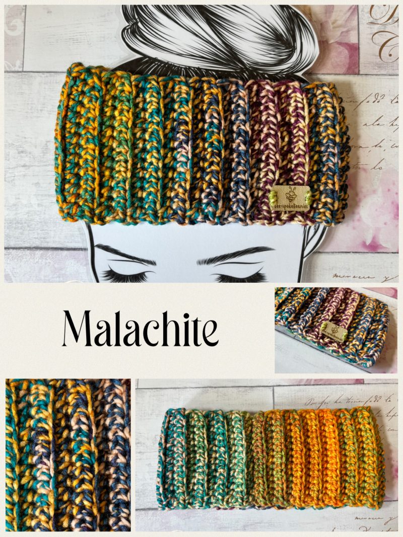 Crocheted Chunky Colourful Ribbed Headband. Soft Ear Warmer