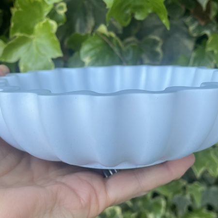 Eco resin fluted ruffle edge bowl handcrafted