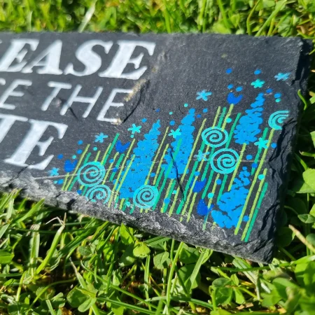 Hand Painted Please Close The Gate Garden Sign - Floral