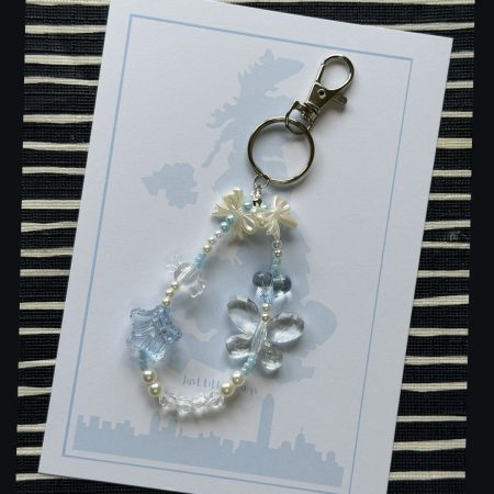 Beaded Phone Charm Keychain | Y2K Pastel Strap Bracelet