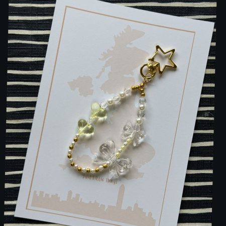 Beaded Phone Charm Keychain | Y2K Pastel Strap Bracelet