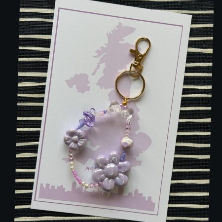 Beaded Phone Charm Keychain | Y2K Pastel Strap Bracelet