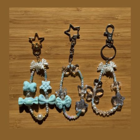Beaded Phone Charm Keychain | Y2K Pastel Strap Bracelet