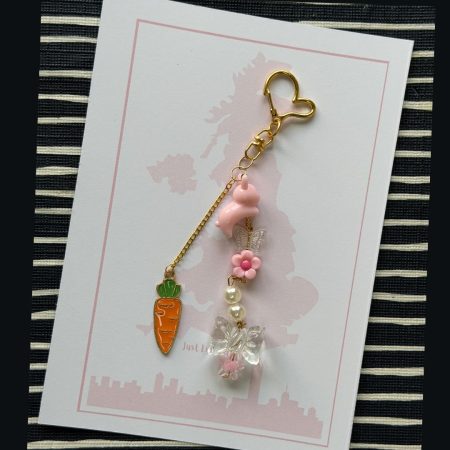 Beaded Phone Charm Keychain | Y2K Pastel Strap Bracelet