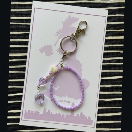 Beaded Phone Charm Keychain | Y2K Pastel Strap Bracelet