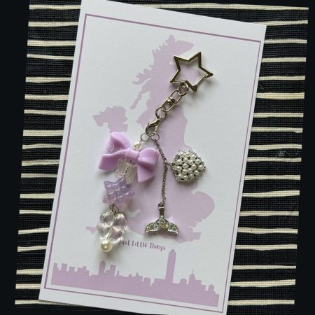 Beaded Phone Charm Keychain | Y2K Pastel Strap Bracelet